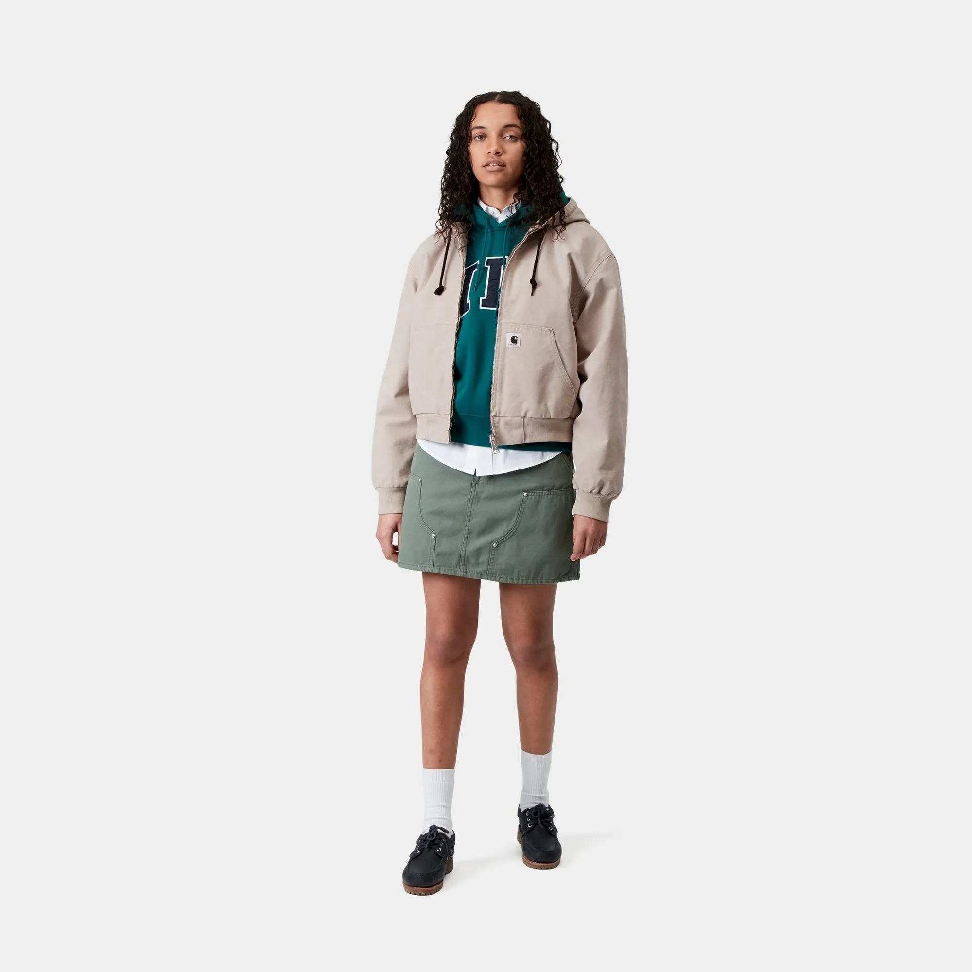 Womens OG Active Jacket (Spring) - Stone Canvas | Dusky Beige Carhartt WIP