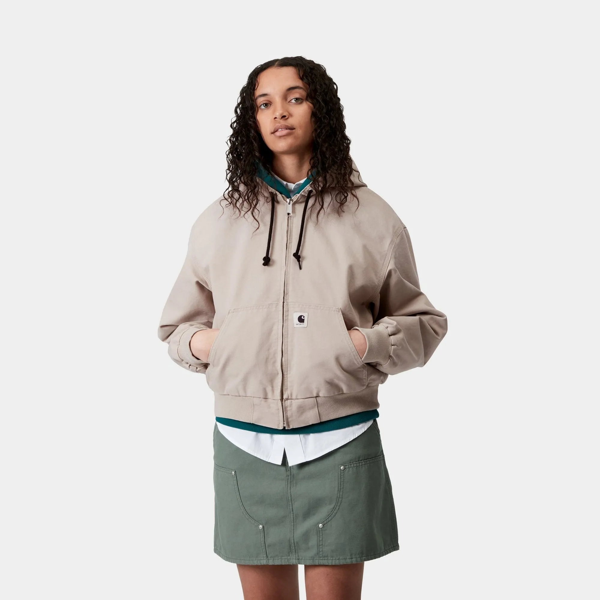 Womens OG Active Jacket (Spring) - Stone Canvas | Dusky Beige Carhartt WIP