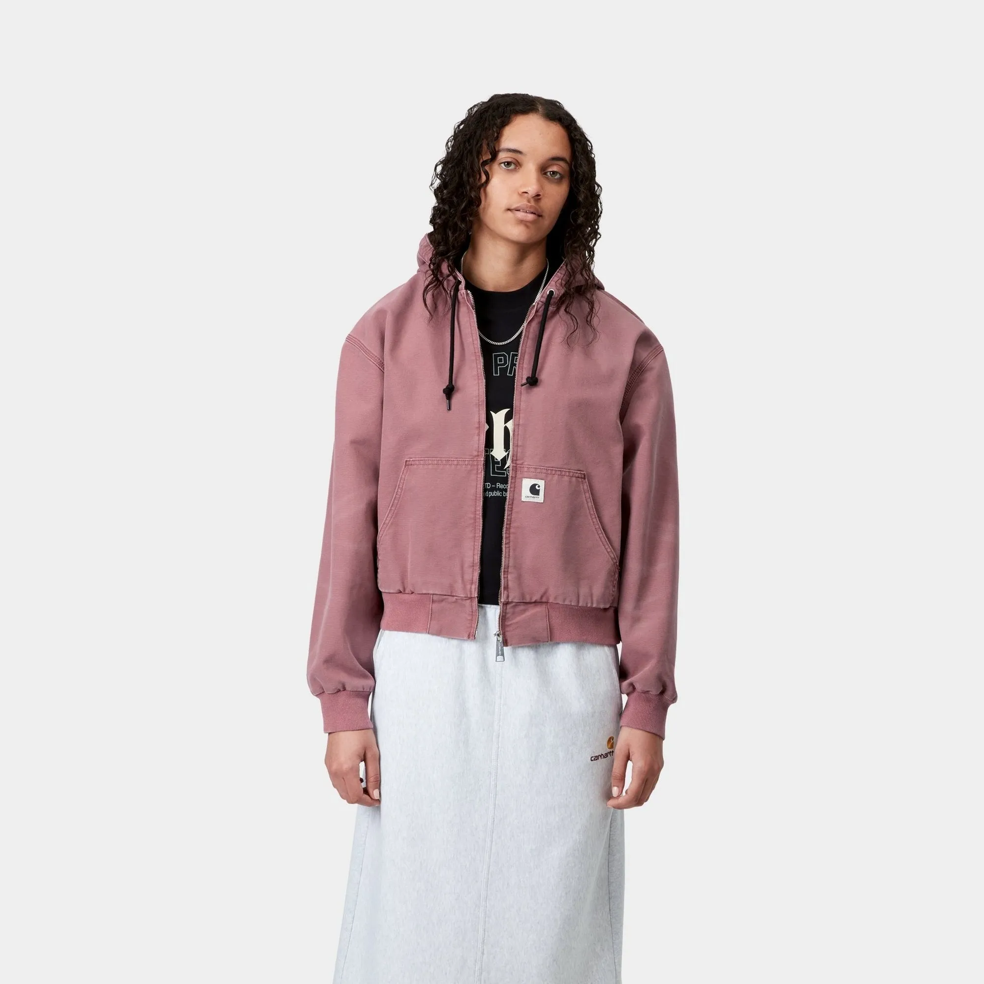 Womens OG Active Jacket (Spring) - Stone Canvas | Dusky Pink Carhartt WIP