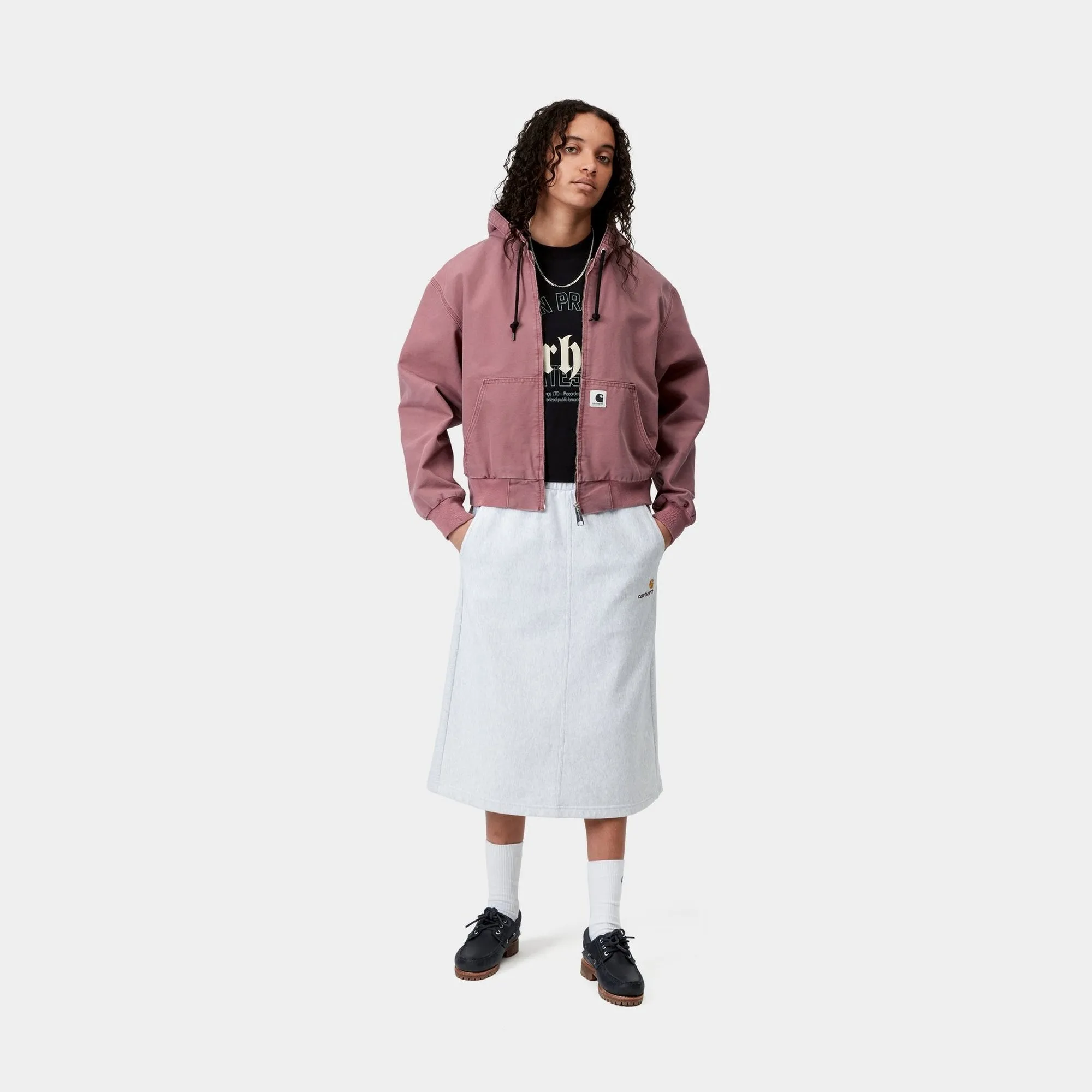 Womens OG Active Jacket (Spring) - Stone Canvas | Dusky Pink Carhartt WIP