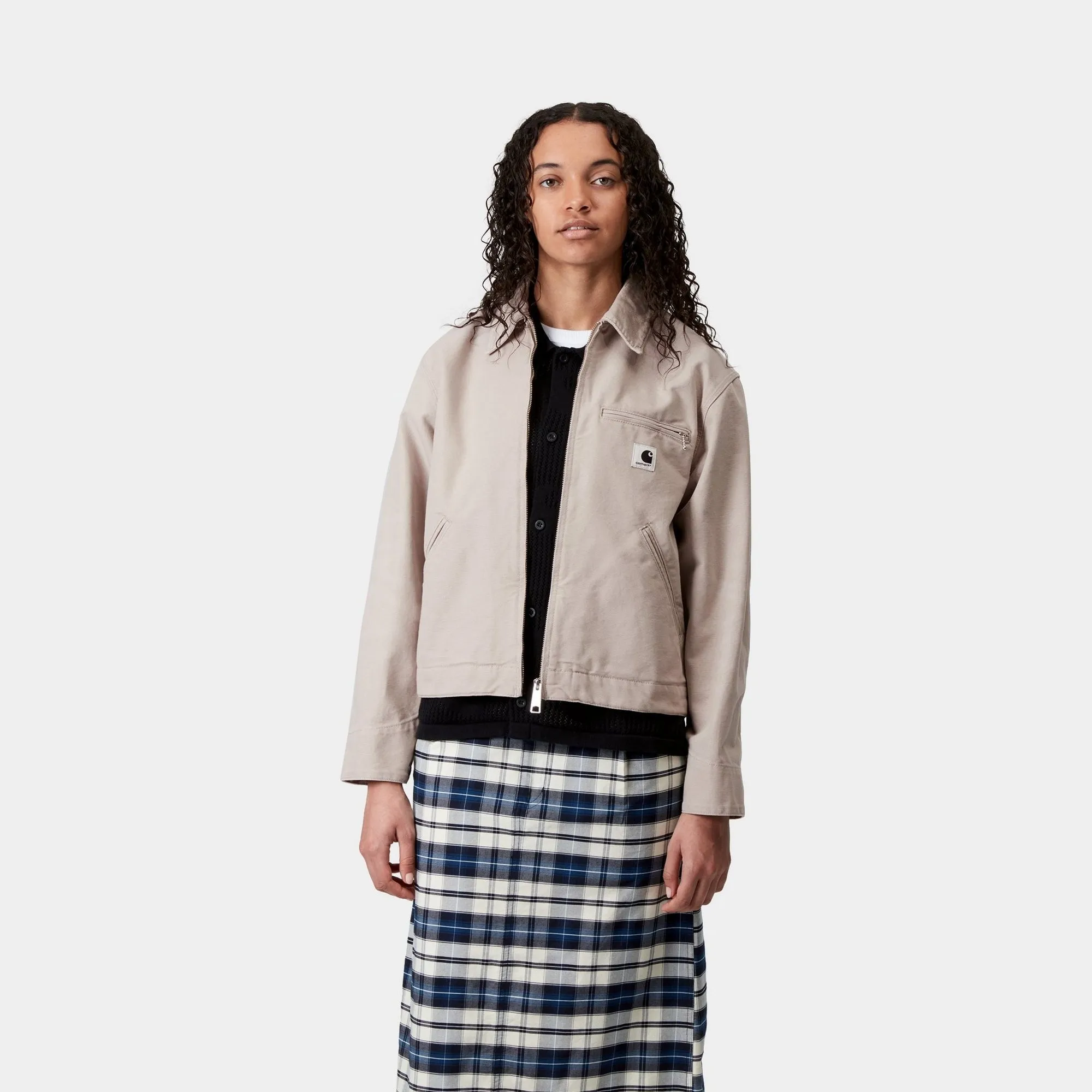 Womens OG Detroit Jacket | Dusky Beige / Dusky Beige (stone canvas) Carhartt WIP