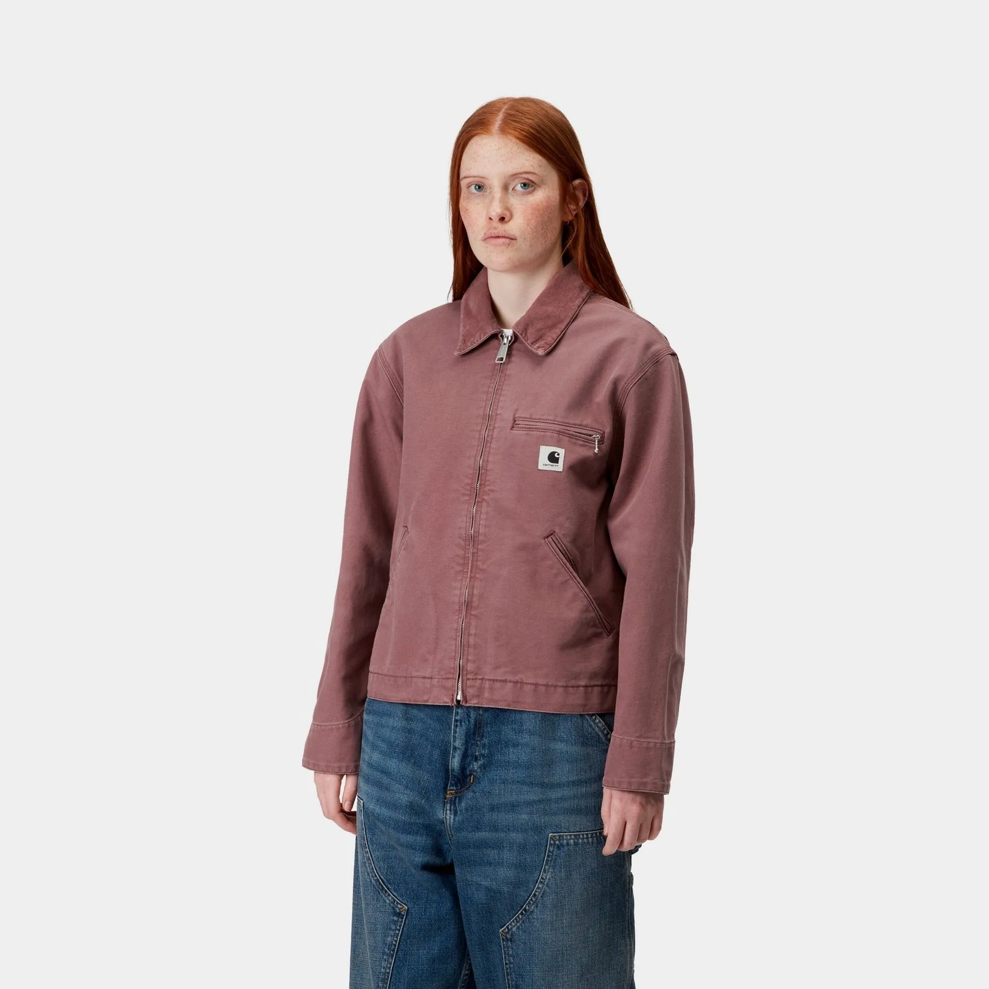Womens OG Detroit Jacket | Dusky Pink / Dusky Pink (stone canvas) Carhartt WIP