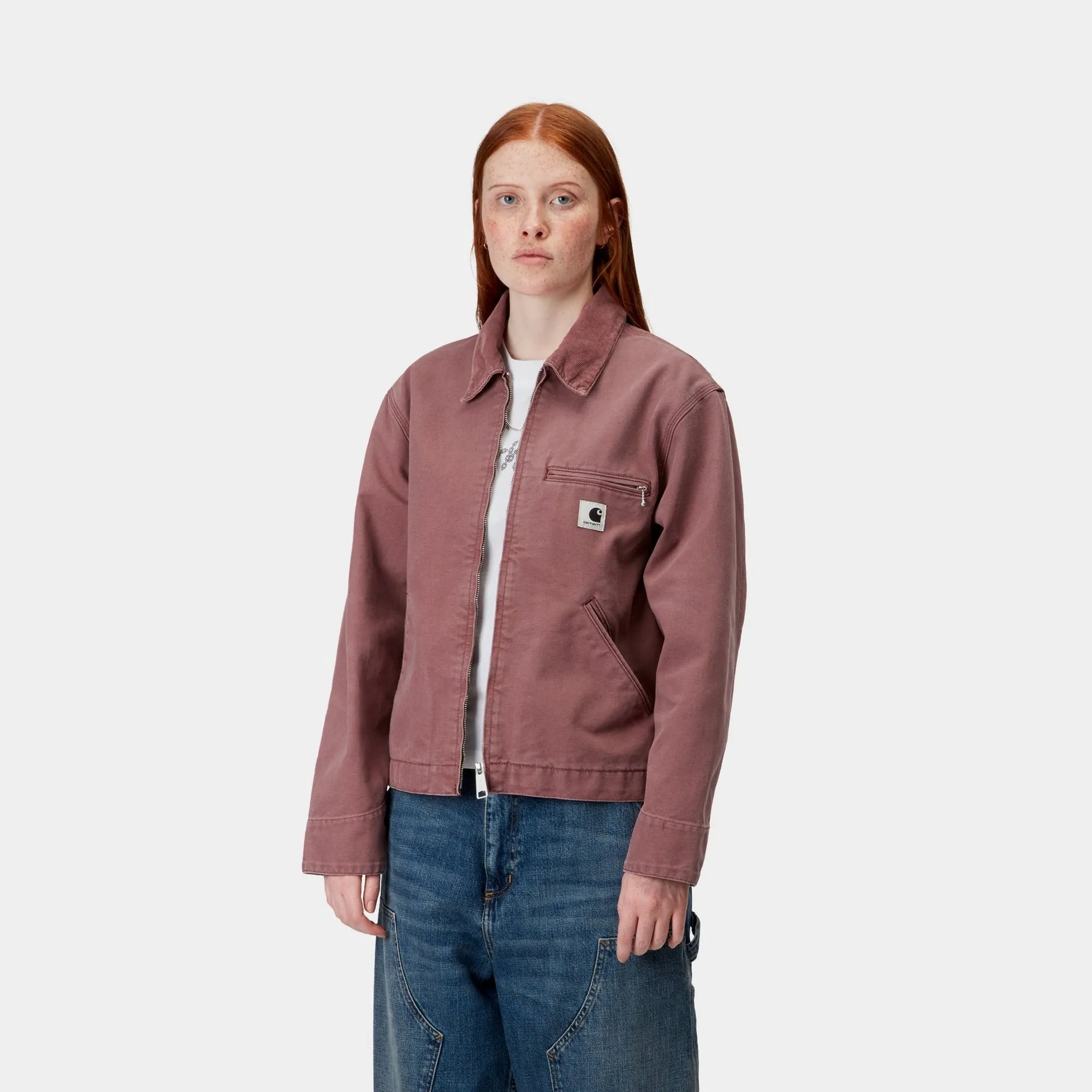 Womens OG Detroit Jacket | Dusky Pink / Dusky Pink (stone canvas) Carhartt WIP