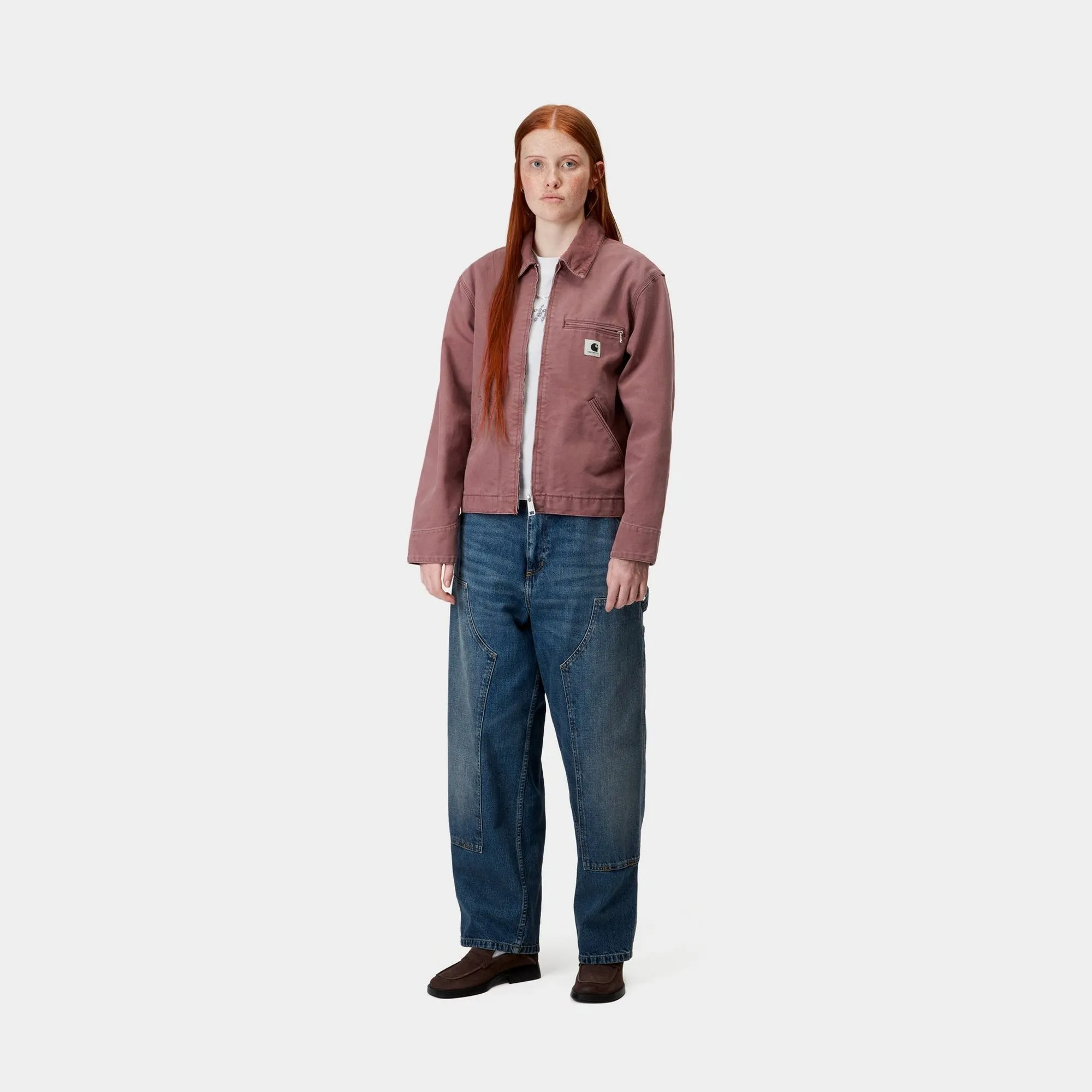 Womens OG Detroit Jacket | Dusky Pink / Dusky Pink (stone canvas) Carhartt WIP