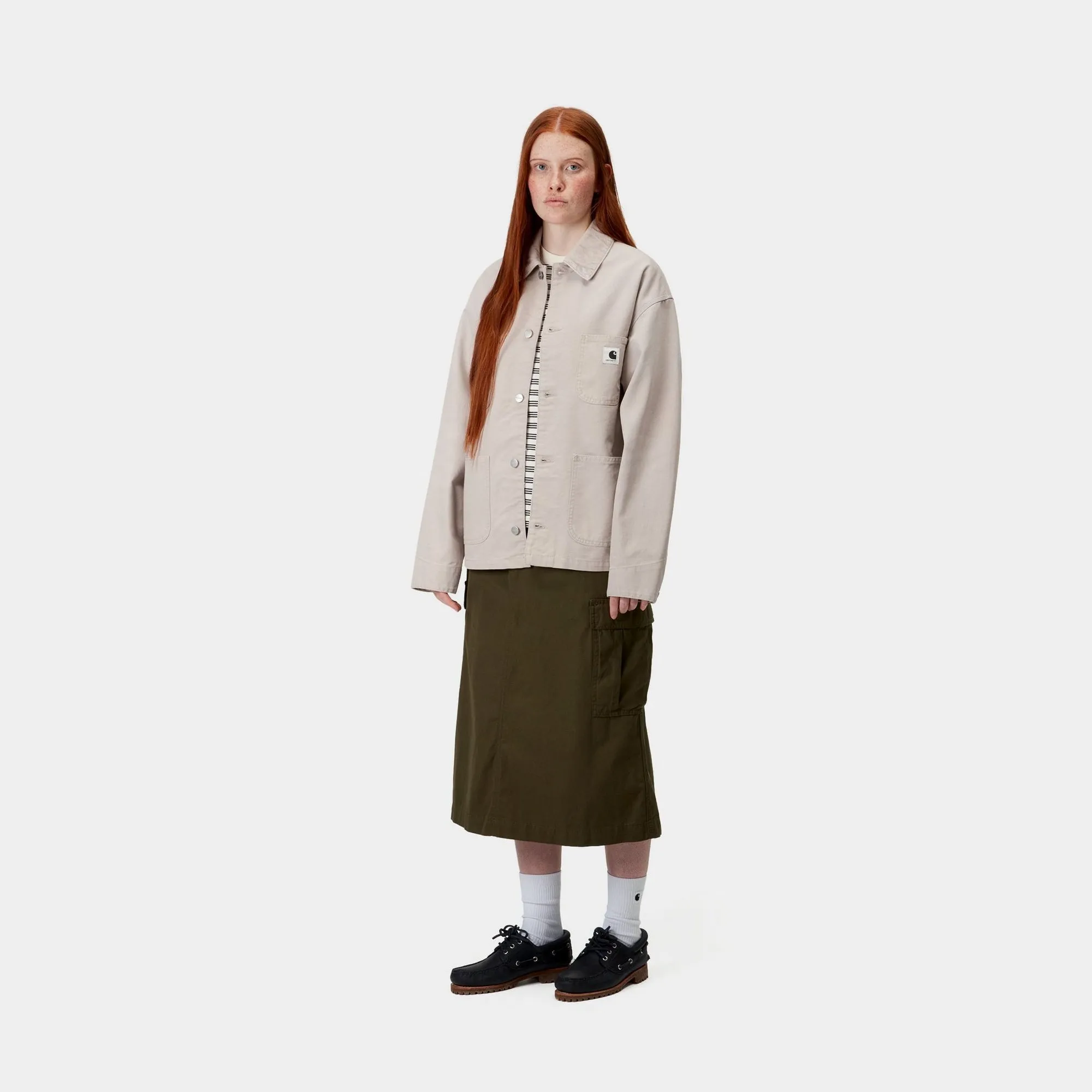 Womens OG Michigan Coat (Spring) - Stone Canvas | Dusky Beige / Dusky Beige Carhartt WIP