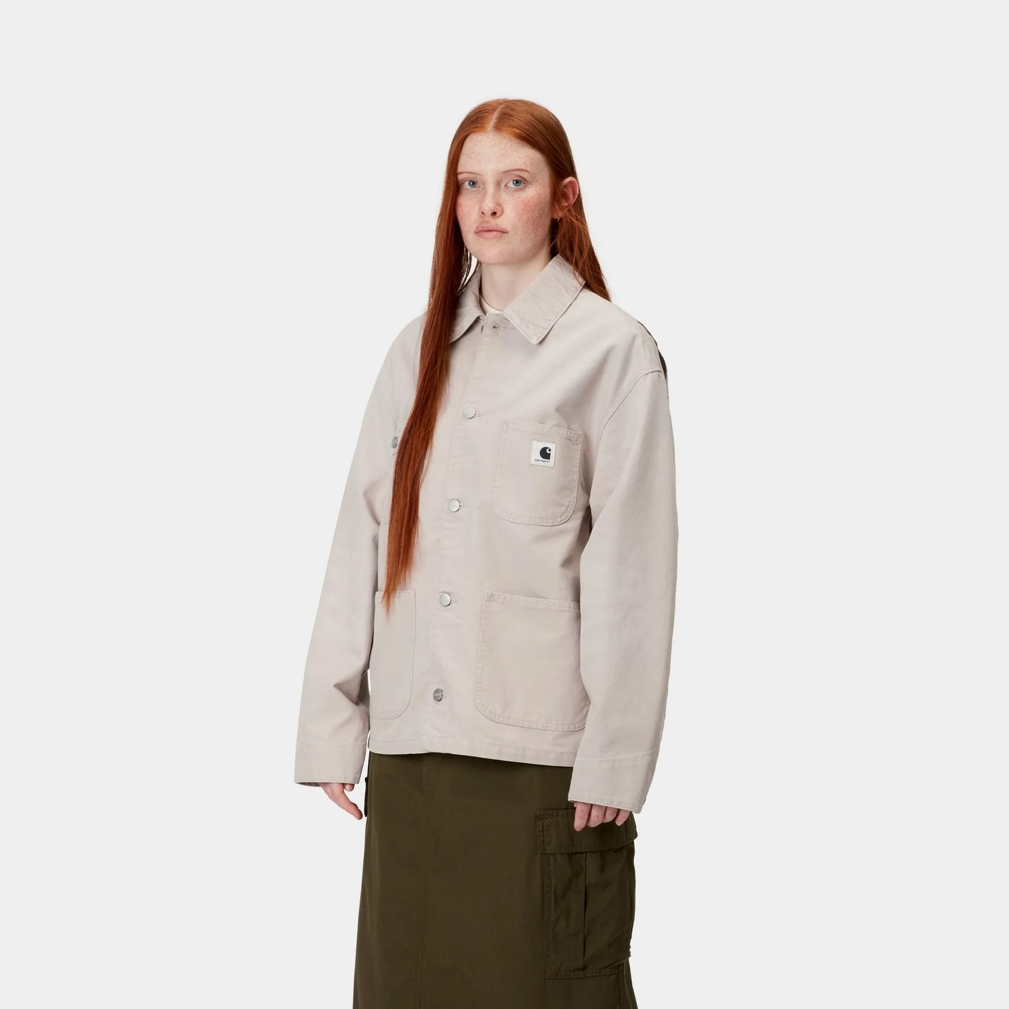 Womens OG Michigan Coat (Spring) - Stone Canvas | Dusky Beige / Dusky Beige Carhartt WIP