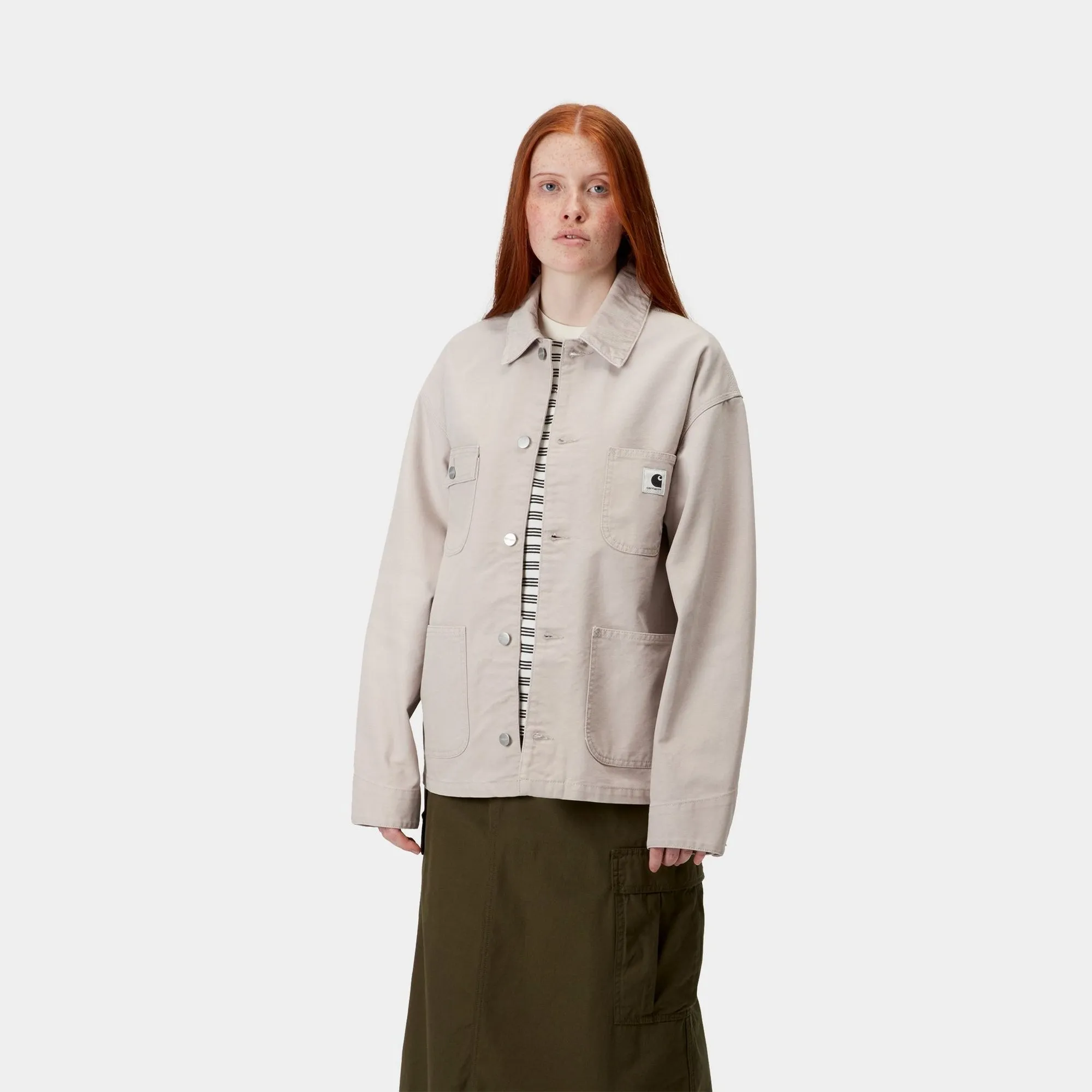 Womens OG Michigan Coat (Spring) - Stone Canvas | Dusky Beige / Dusky Beige Carhartt WIP