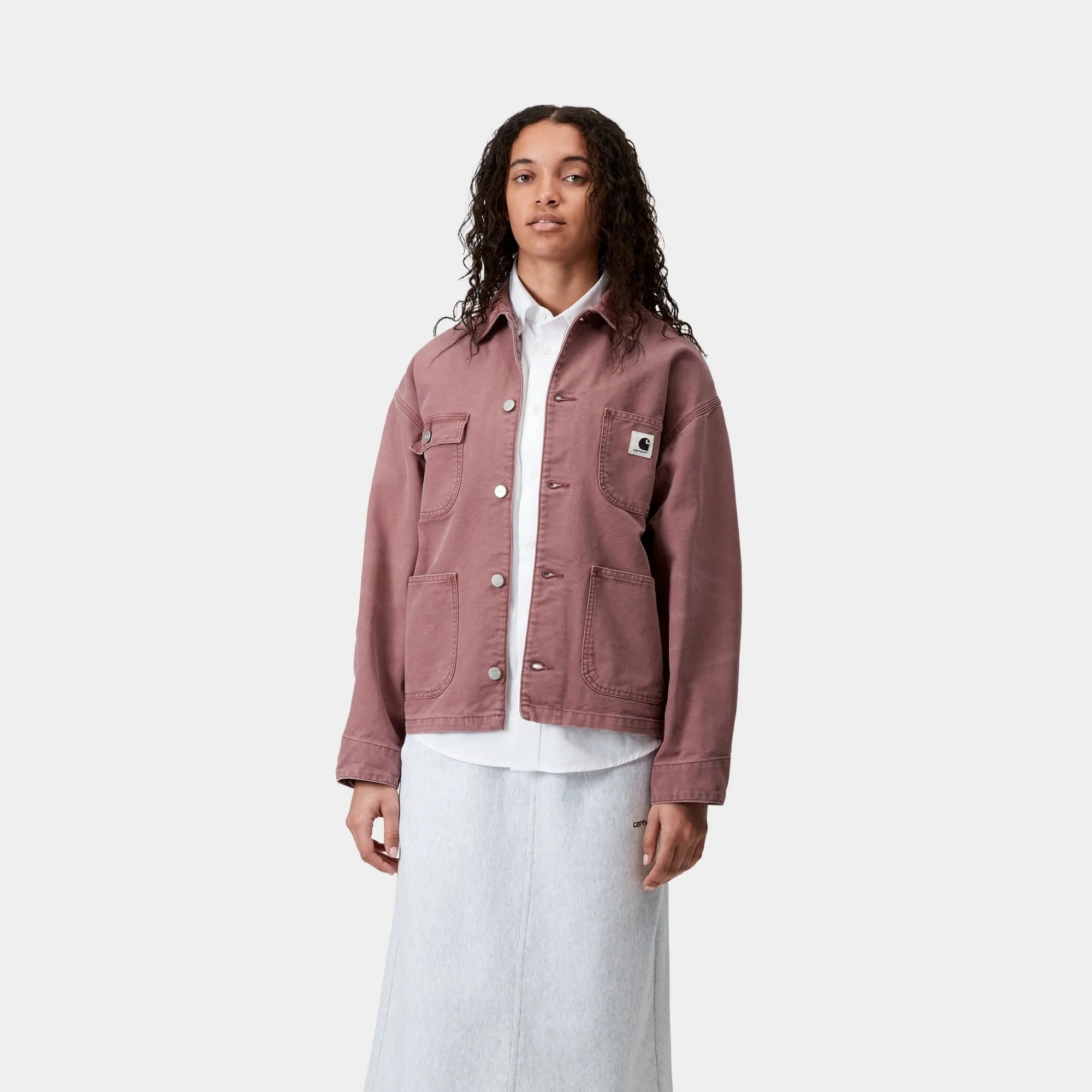 Womens OG Michigan Coat (Spring) - Stone Canvas | Dusky Pink / Dusky Pink Carhartt WIP