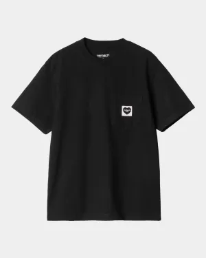 Womens Pocket Heart T-Shirt | Black / Black Carhartt WIP