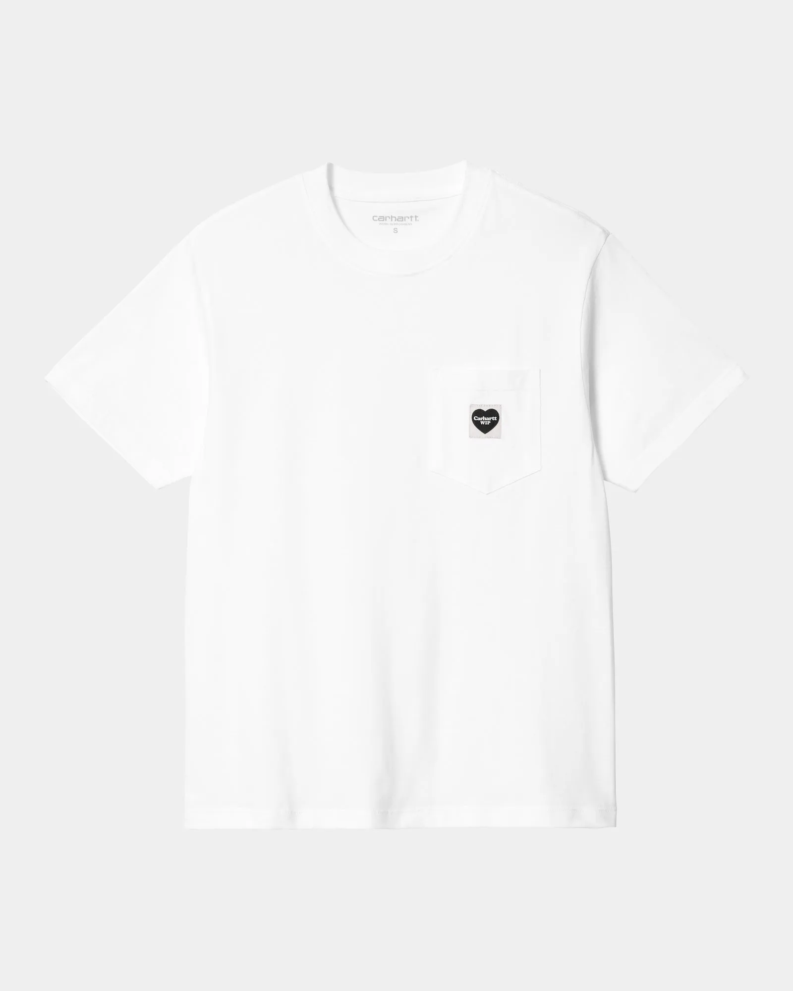 Womens Pocket Heart T-Shirt | White / Black Carhartt WIP