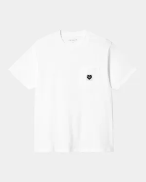 Womens Pocket Heart T-Shirt | White / Black Carhartt WIP