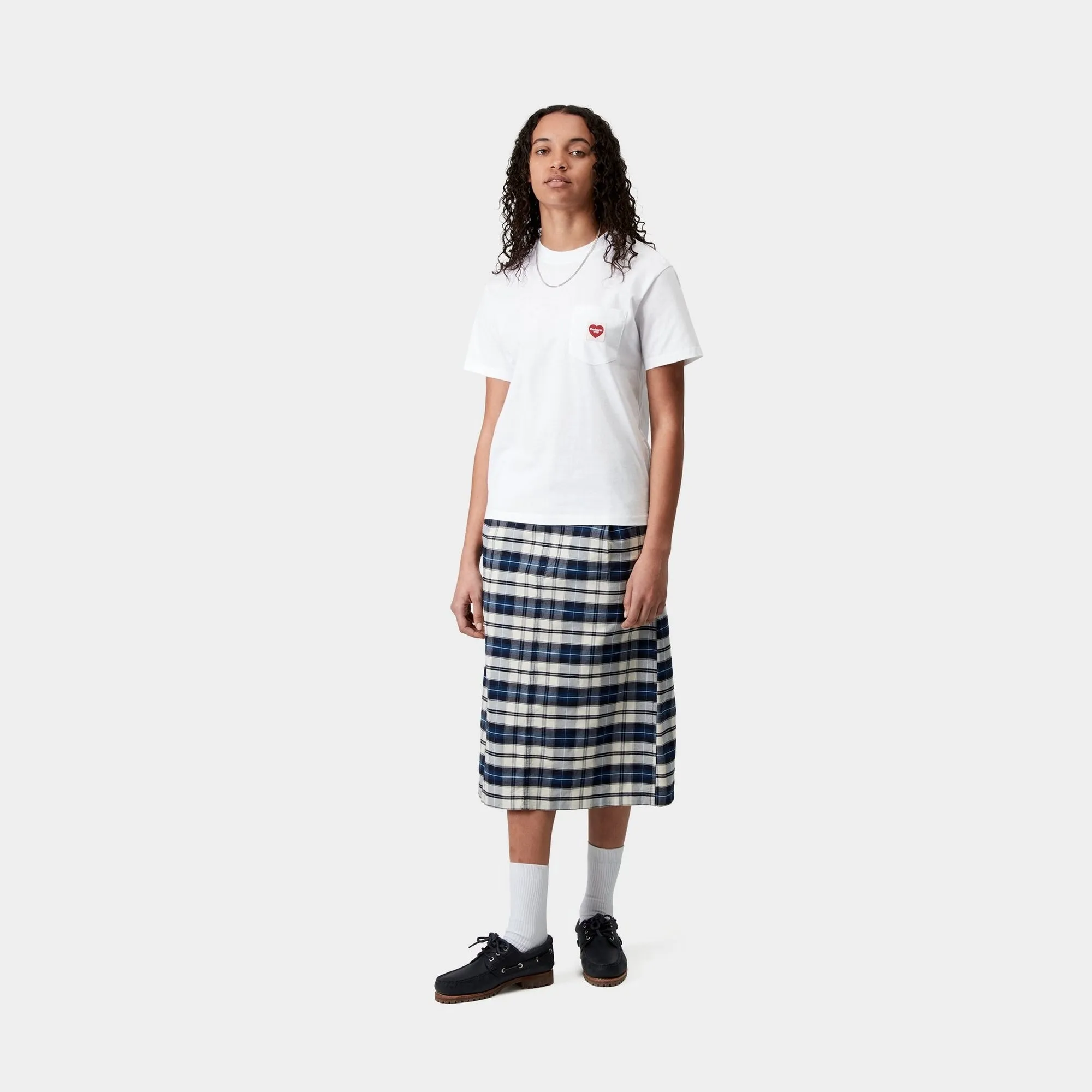 Womens Pocket Heart T-Shirt | White / Red Carhartt WIP