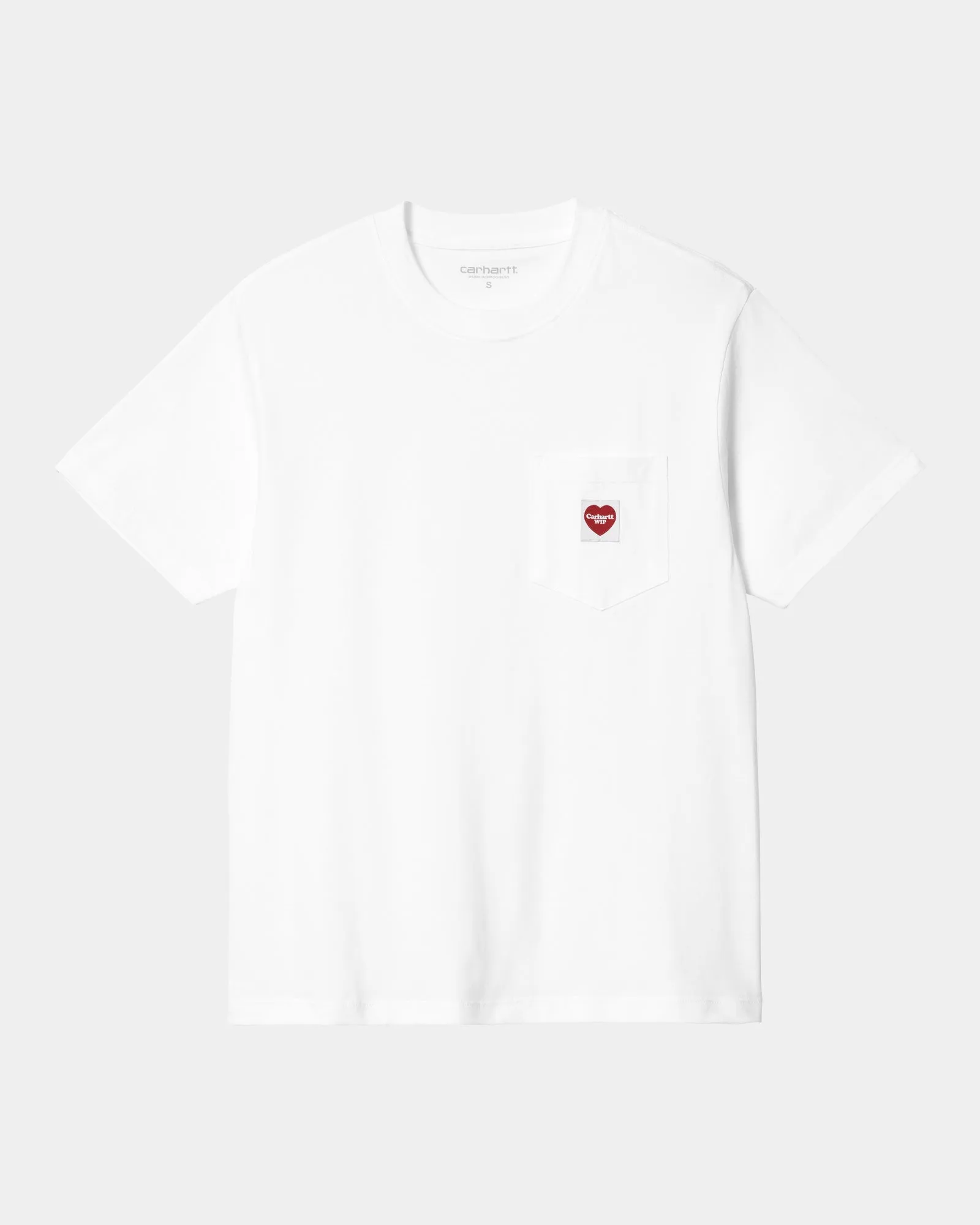 Womens Pocket Heart T-Shirt | White / Red Carhartt WIP