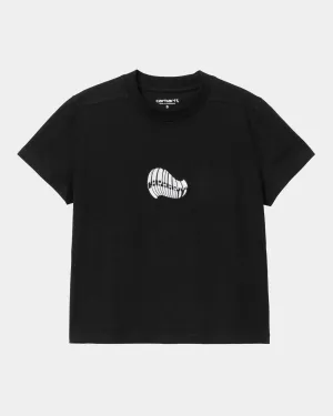 Womens Psshh T-Shirt | Black / Blue Fog Carhartt WIP