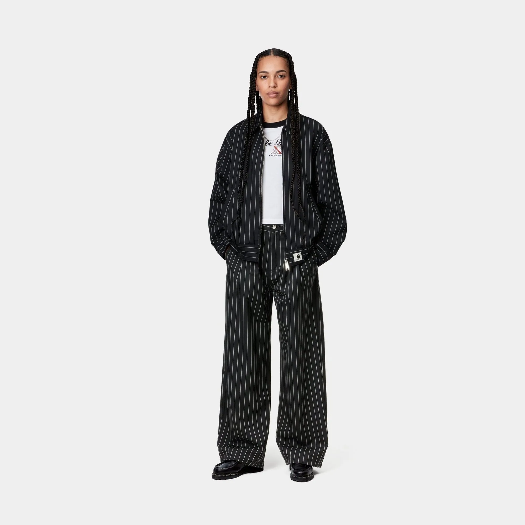 Womens Seaton Stripe Pant | Black / Wax Carhartt WIP