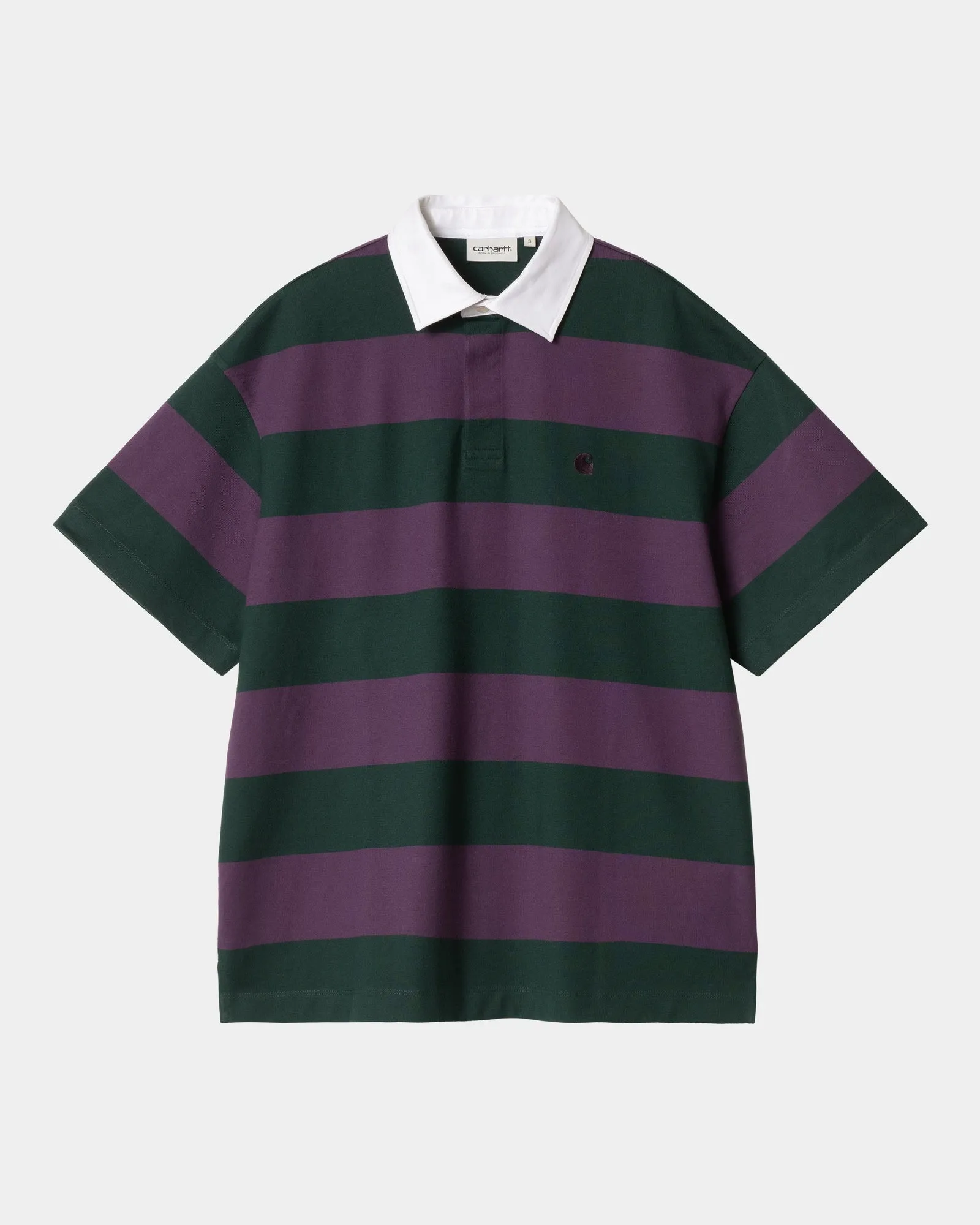 Womens Seffner Stripe Polo T-Shirt | Conifer Carhartt WIP
