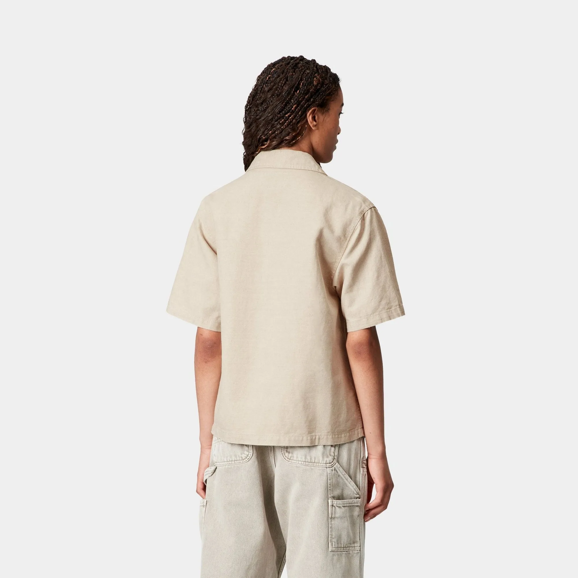 Womens Short Sleeve Michigan Shirt | Natural Carhartt WIP