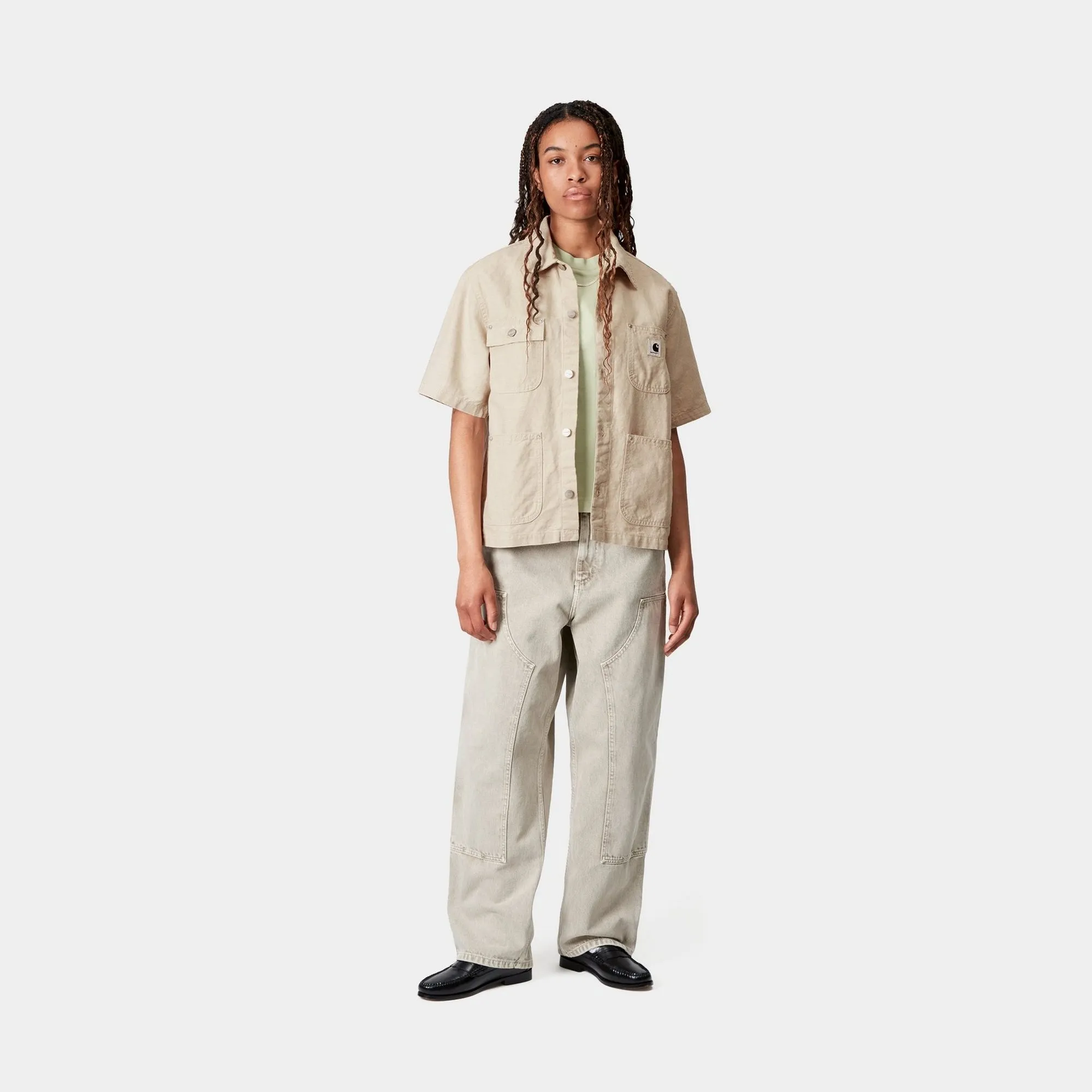 Womens Short Sleeve Michigan Shirt | Natural Carhartt WIP