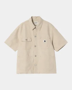 Womens Short Sleeve Michigan Shirt | Natural Carhartt WIP