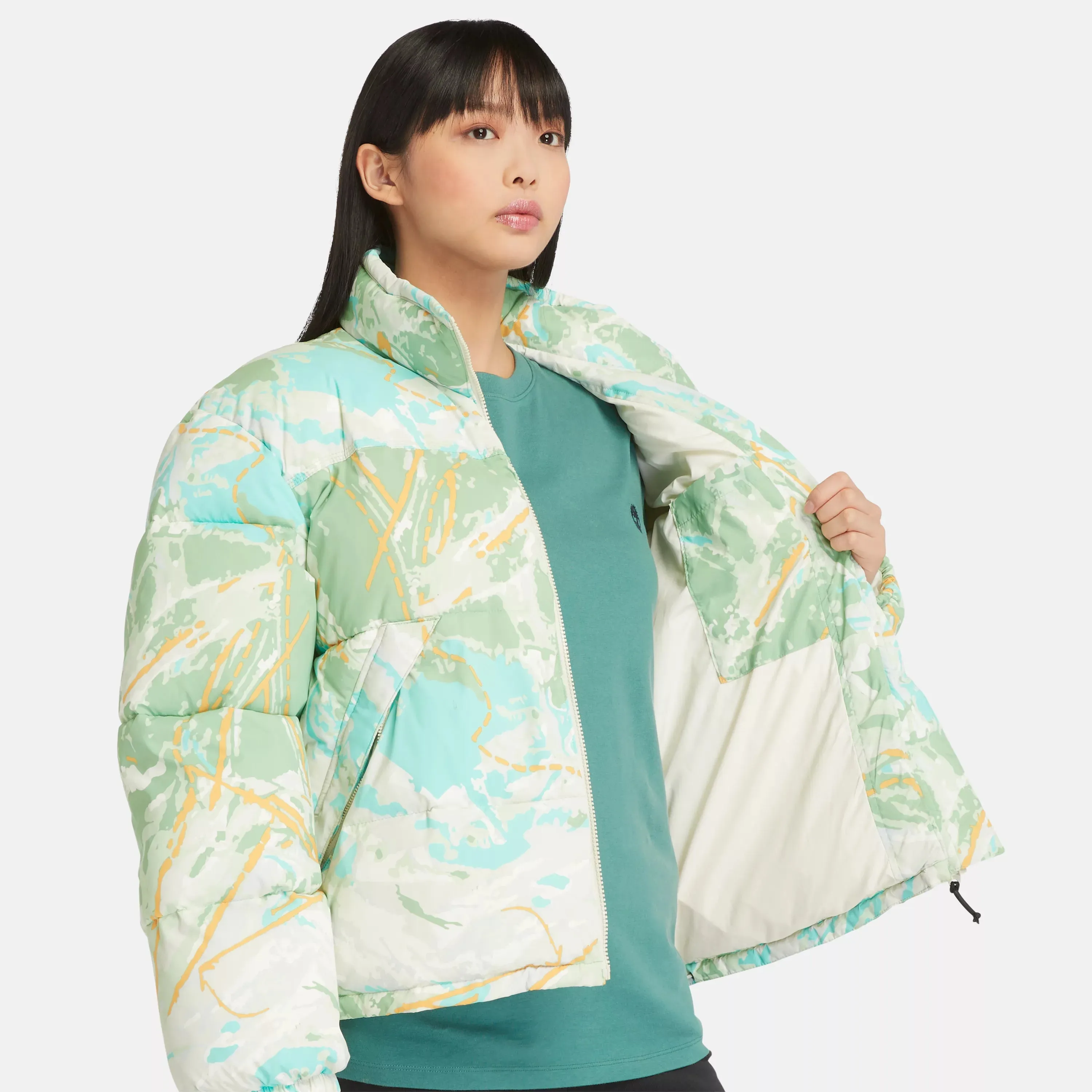 Womens Ski School Water-Repellent Puffer Jacket