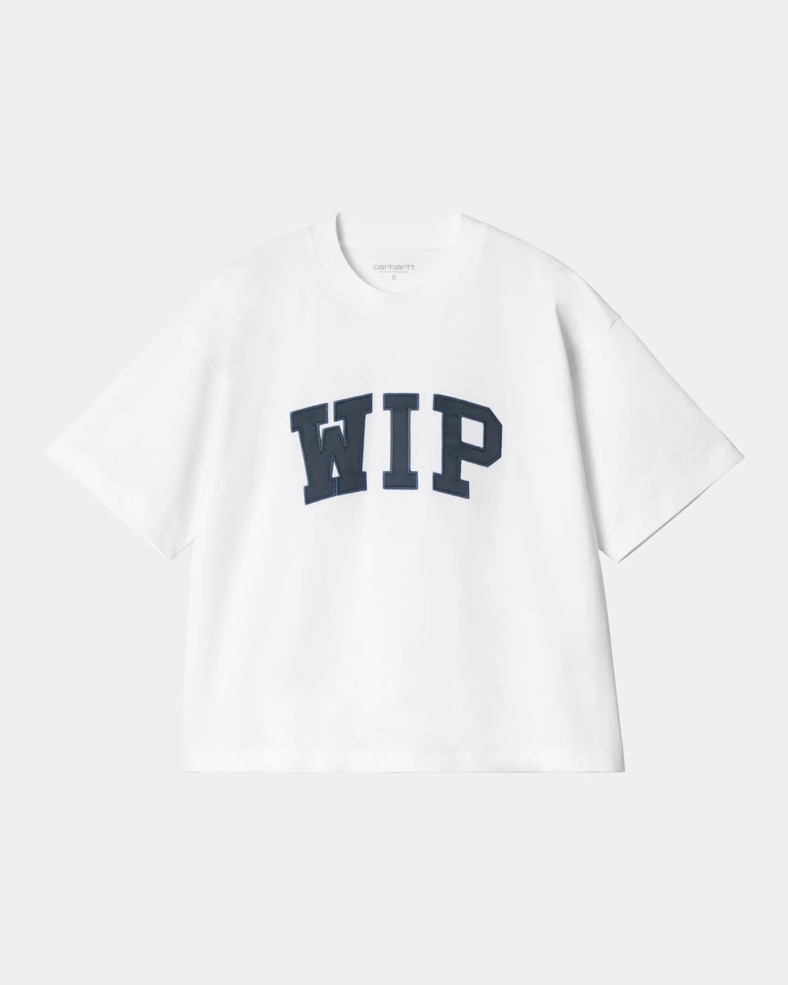 Womens WIP T-Shirt | White / Dusky Blue Carhartt WIP