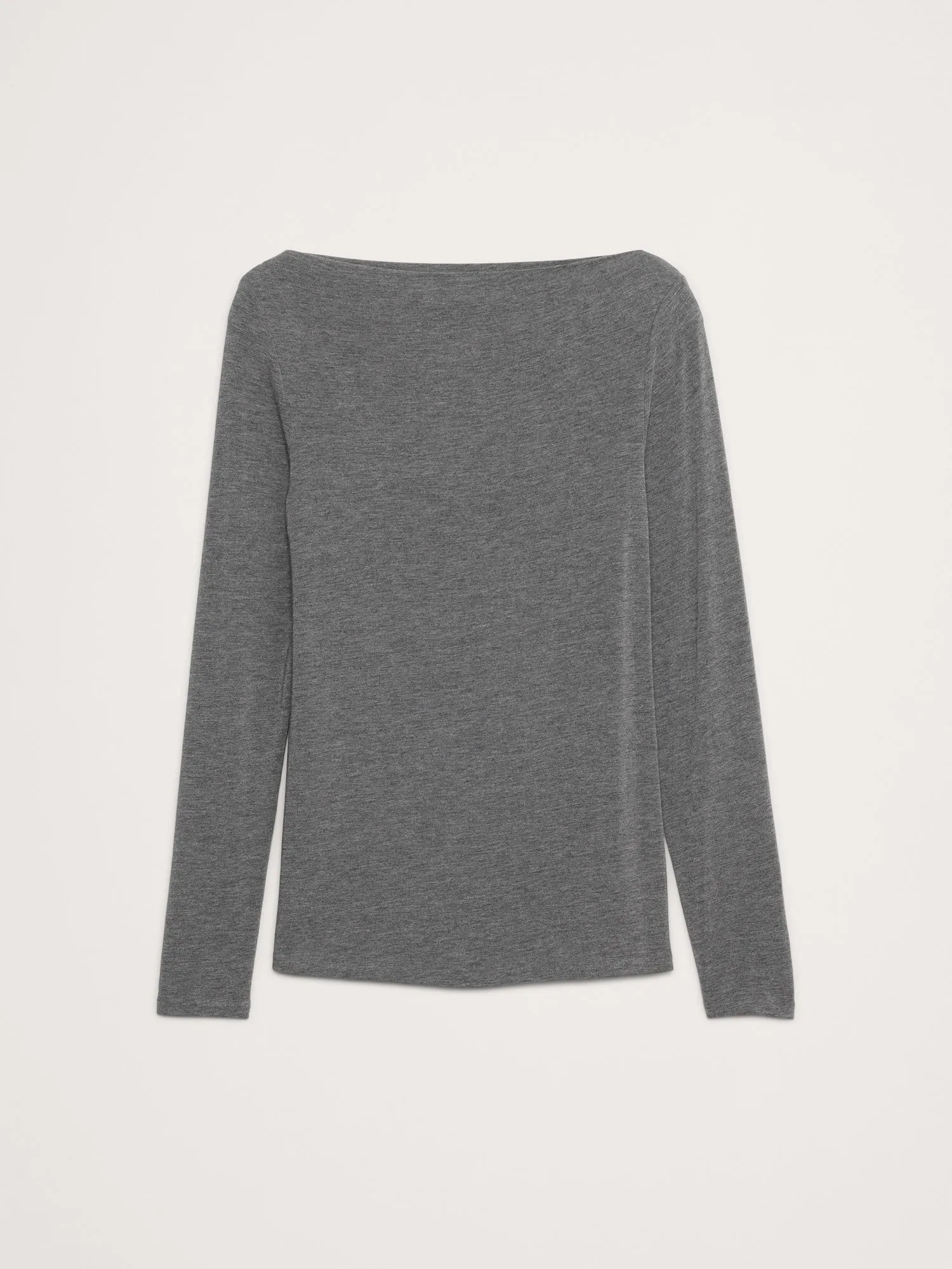 Wool-Blend Boat-Neck Top Banana Republic