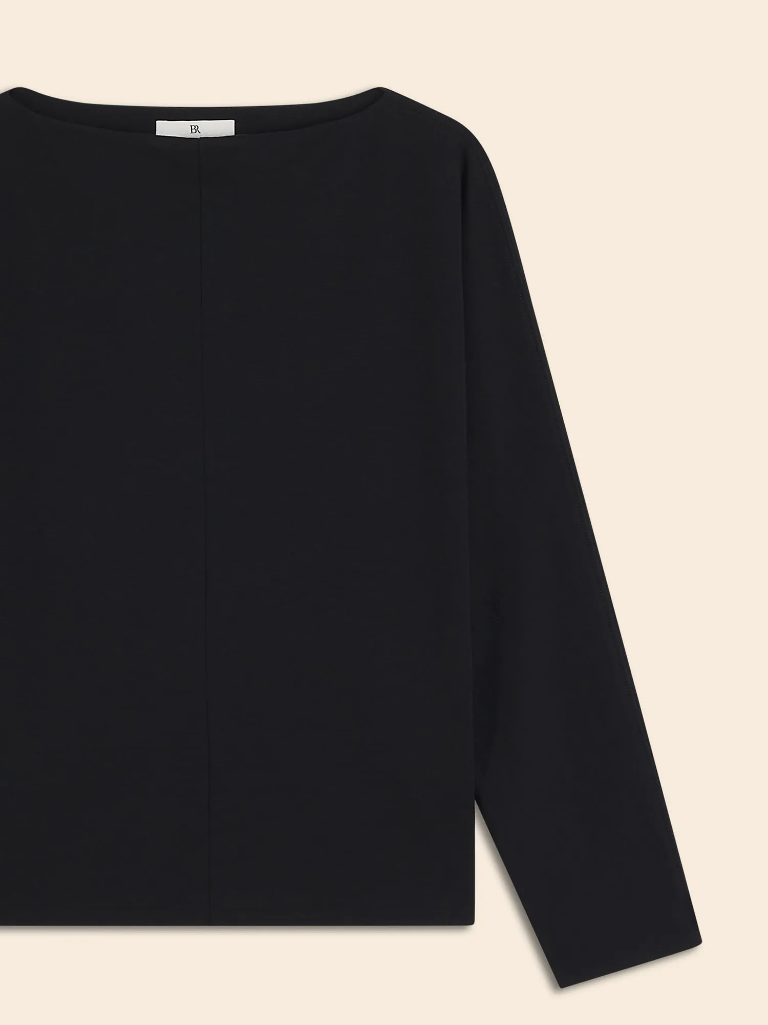 Wool-Blend Scuba Dolman Top Banana Republic