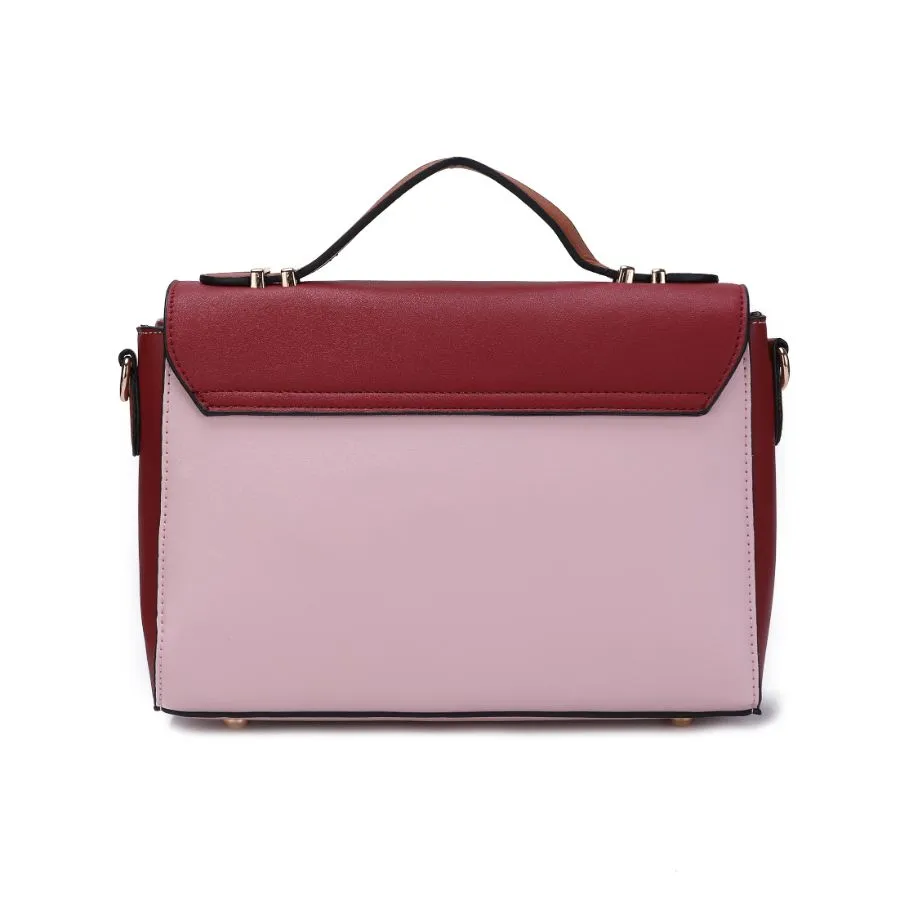 Zayla Color Block Vegan Leather Womens Shoulder bag