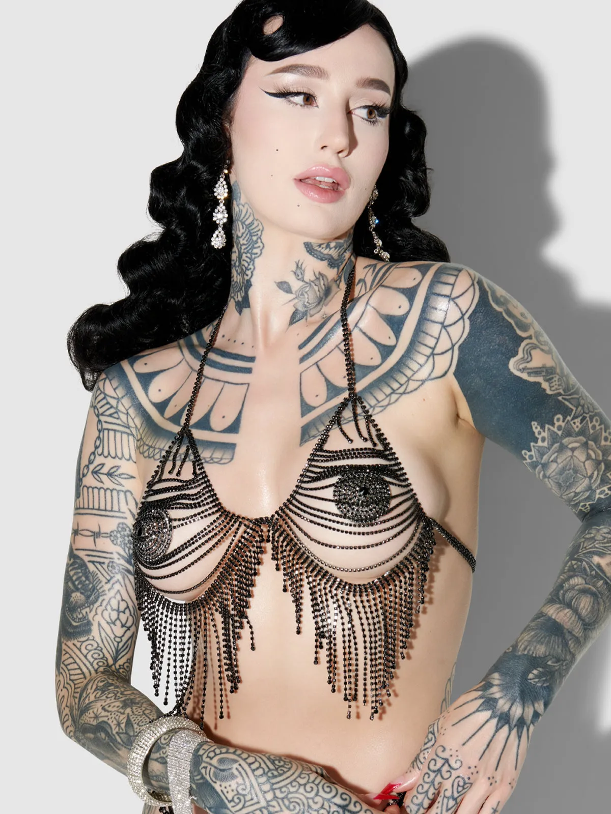 Ziggy Rhinestone Fringe Triangle Bra by Frederick's of Hollywood